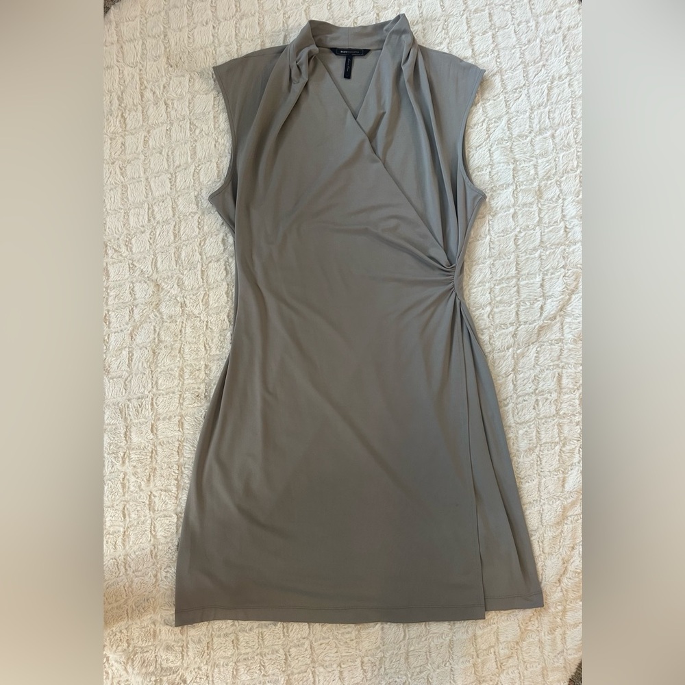 BCBG Women’s Large Sexy Grey Sleeveless Dress Polyester